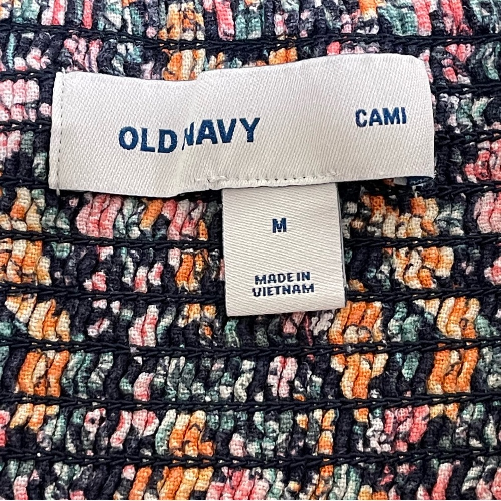 Old Navy Ditsy Floral Cami Mini Dress Linen Blend Flirty Boho Cottage Size M - Picture 4 of 13
